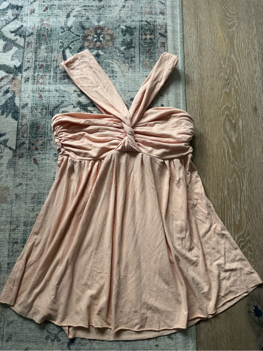 Love by YAYA Vintage Women Peach Pink Babydoll Top Jessica Simpson size 1 Small